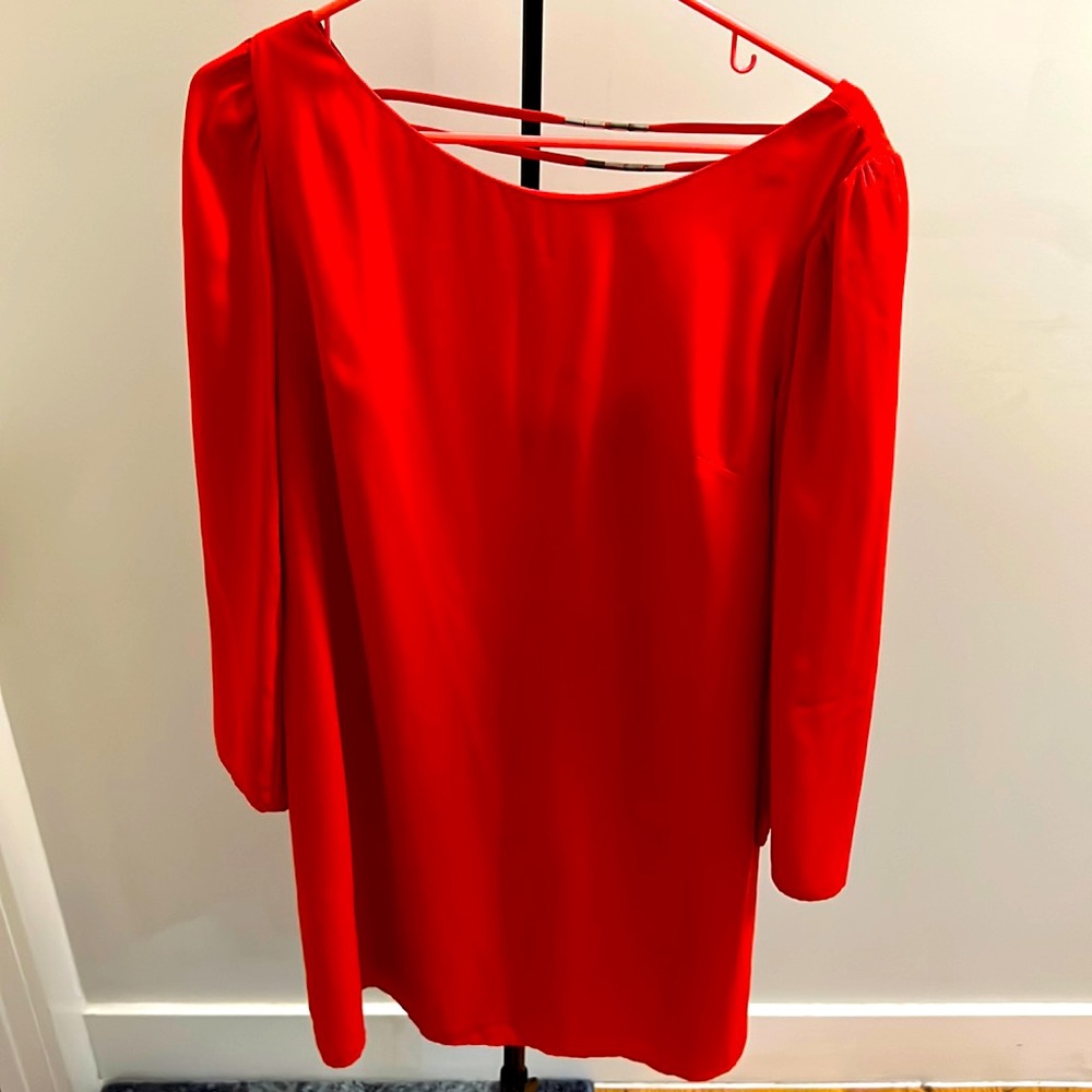 Orange cocktail dress